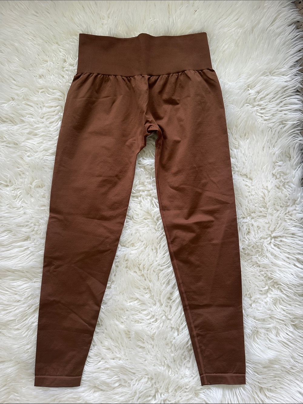 NVGTN Brown Seamless Leggings L Large Lrg Gym CrossFit Workout